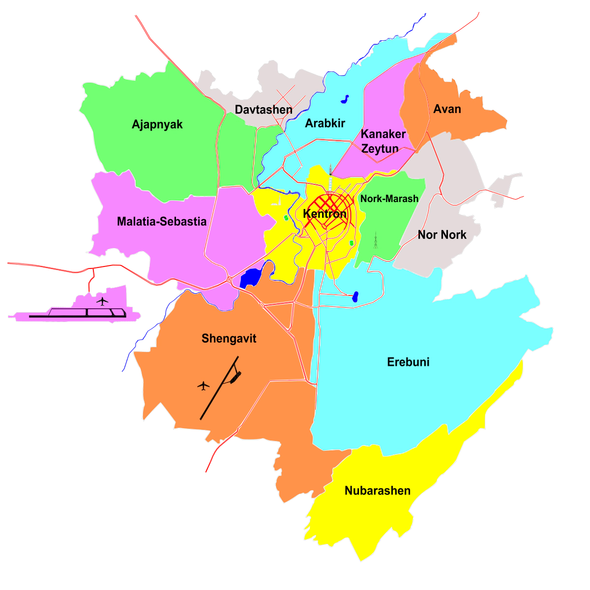 Երևանի քարտեզ